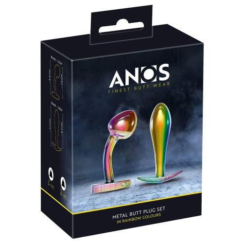 Artikelbild des Artikels “Anos Metal Butt Plug Set Rainbow “
