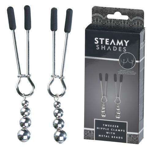 Artikelbild des Artikels “STEAMY SHADES Tweezer Nipple Clamps with Metal Beads “