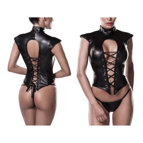 Artikelbild des Artikels “GREY VELVET 2-teiliges Corsagen-Kunstleder-Set XL “