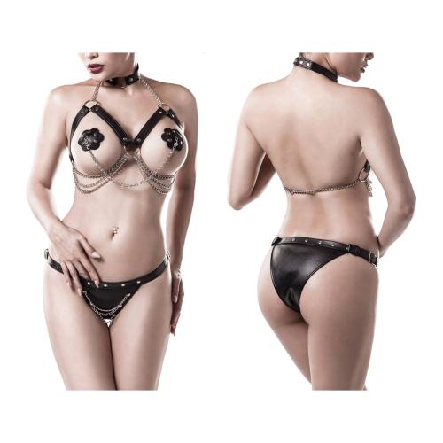 Artikelbild des Artikels “GREY VELVET 3-teiliges Erotik-Ketten-Set, schwarz, XS-L “