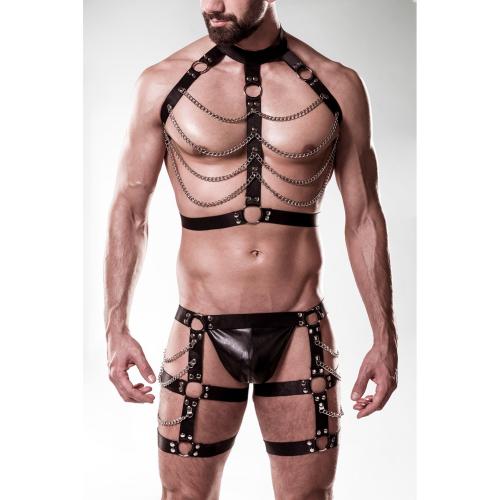 Artikelbild des Artikels “GREY VELVET MEN 3-teiliges Ketten Set m. String S-M “