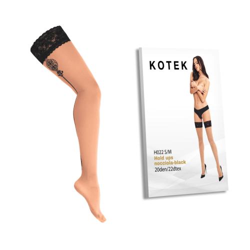 Artikelbild des Artikels “KOTEK Halterlose Strümpfe H022 nocciola-schwarz S/M “