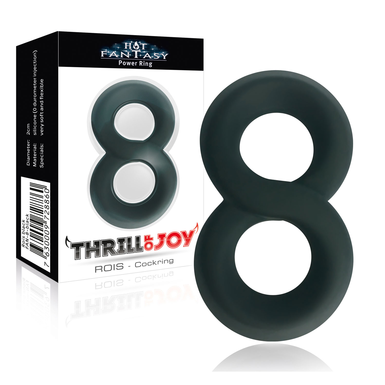 Artikelbild 1 des Artikels “HOT FANTASY Thrill of Joy Power-Ring Type 3 (Ø 2,00 cm) black “