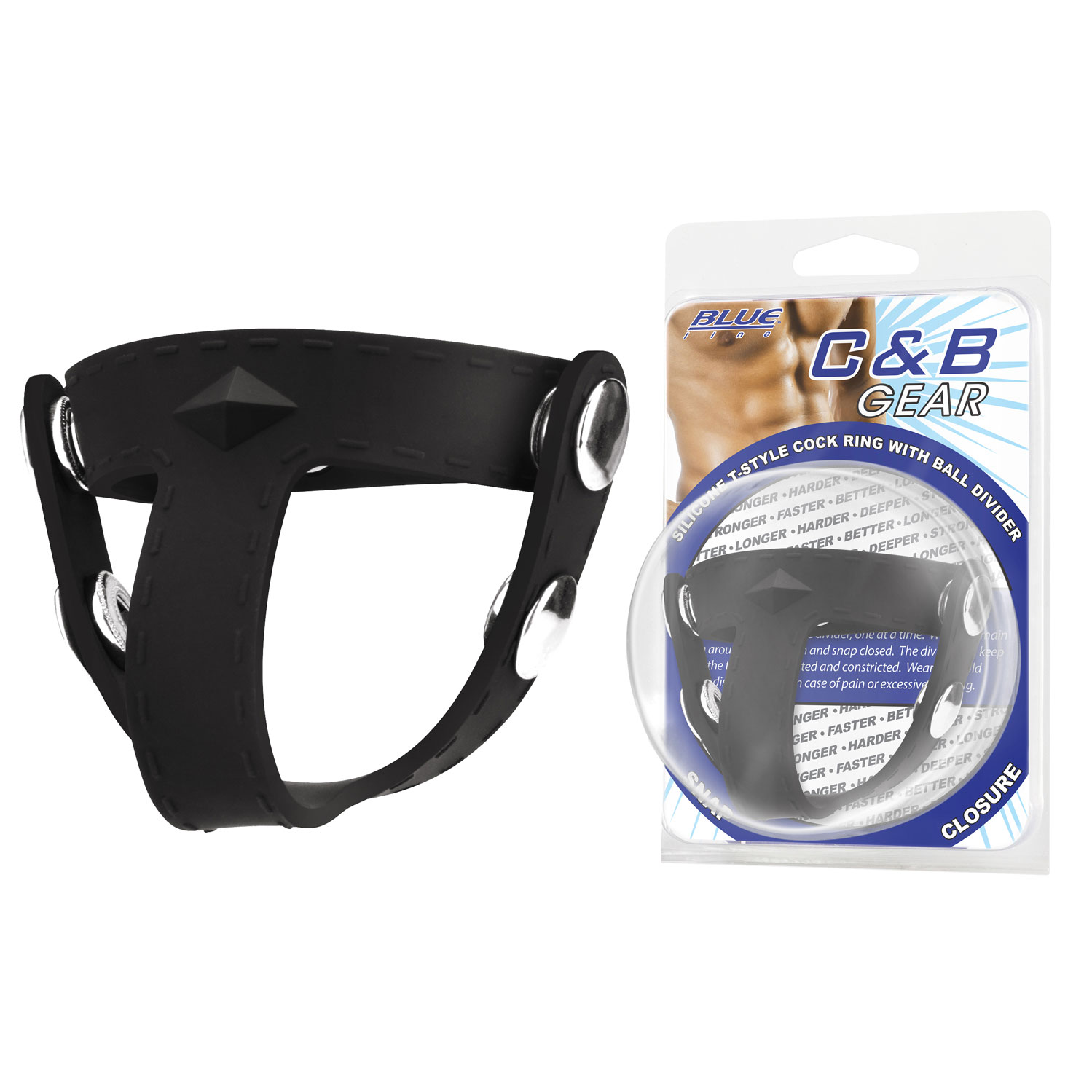  Artikelbild 1 des Artikels “BLUE LINE C&B GEAR Silicone T-style Cock Ring With Ball Divider “