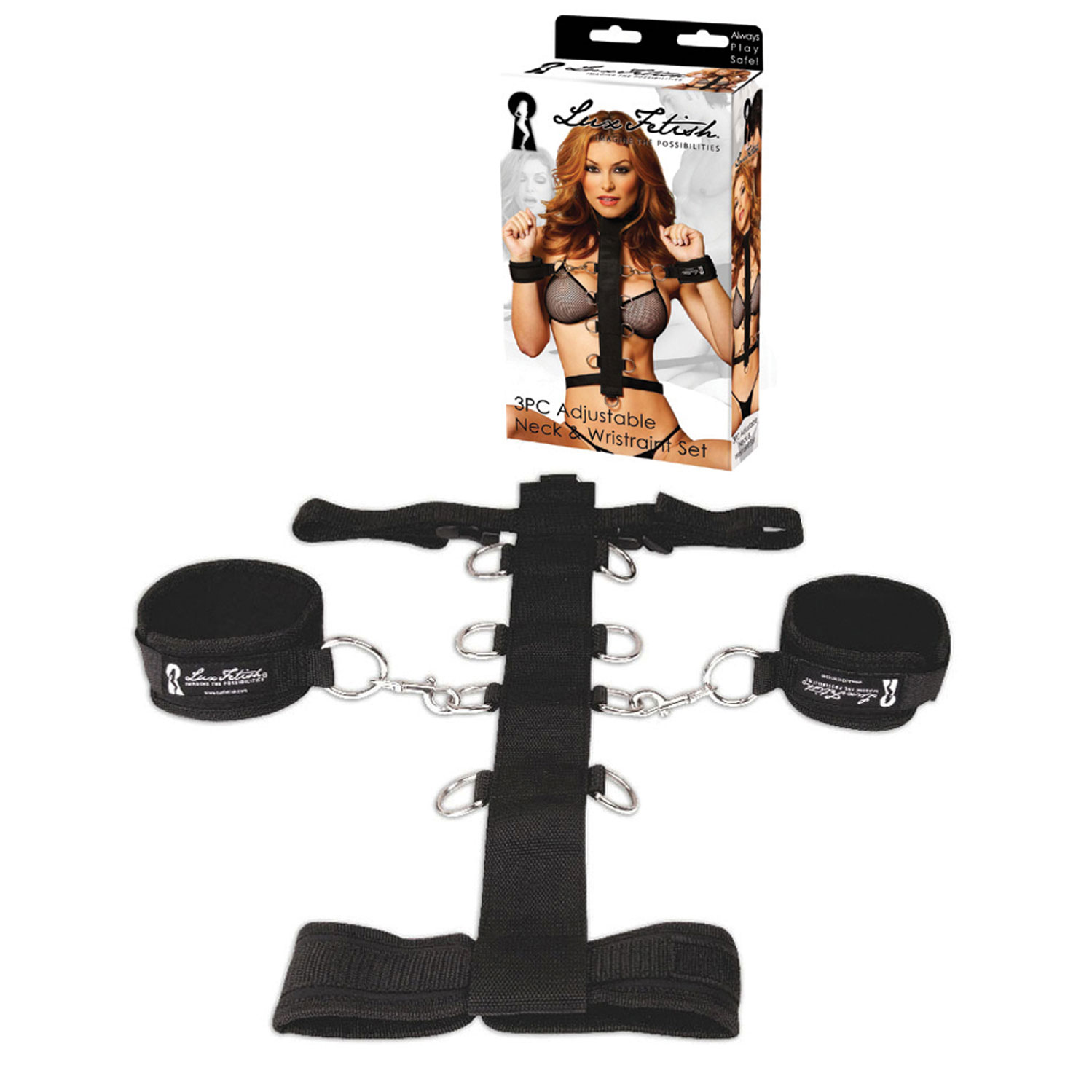  Artikelbild 1 des Artikels “LUX FETISH 3pcs Adjustable Neck & Wristraint Set “