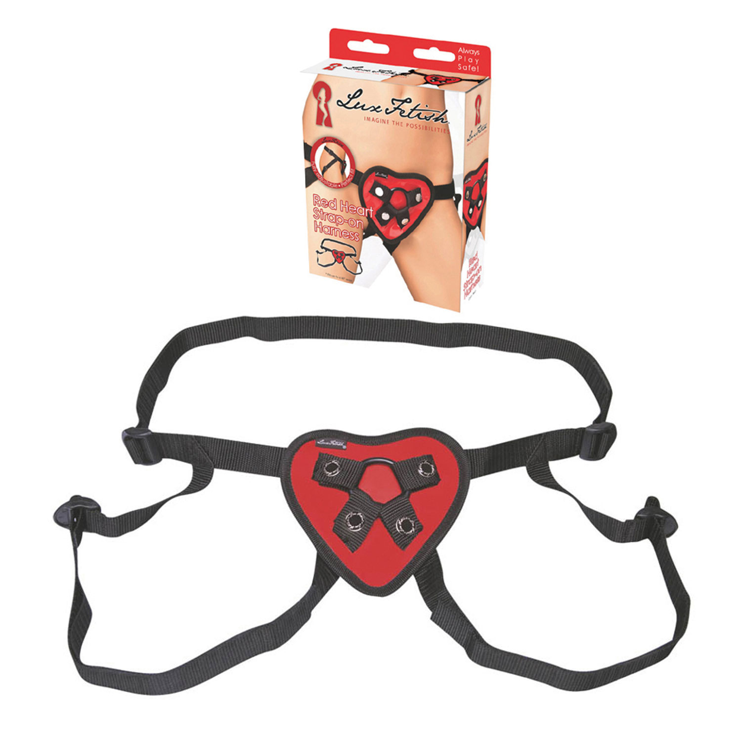 Artikelbild 1 des Artikels “LUX FETISH Red Heart Strap-On Harness “