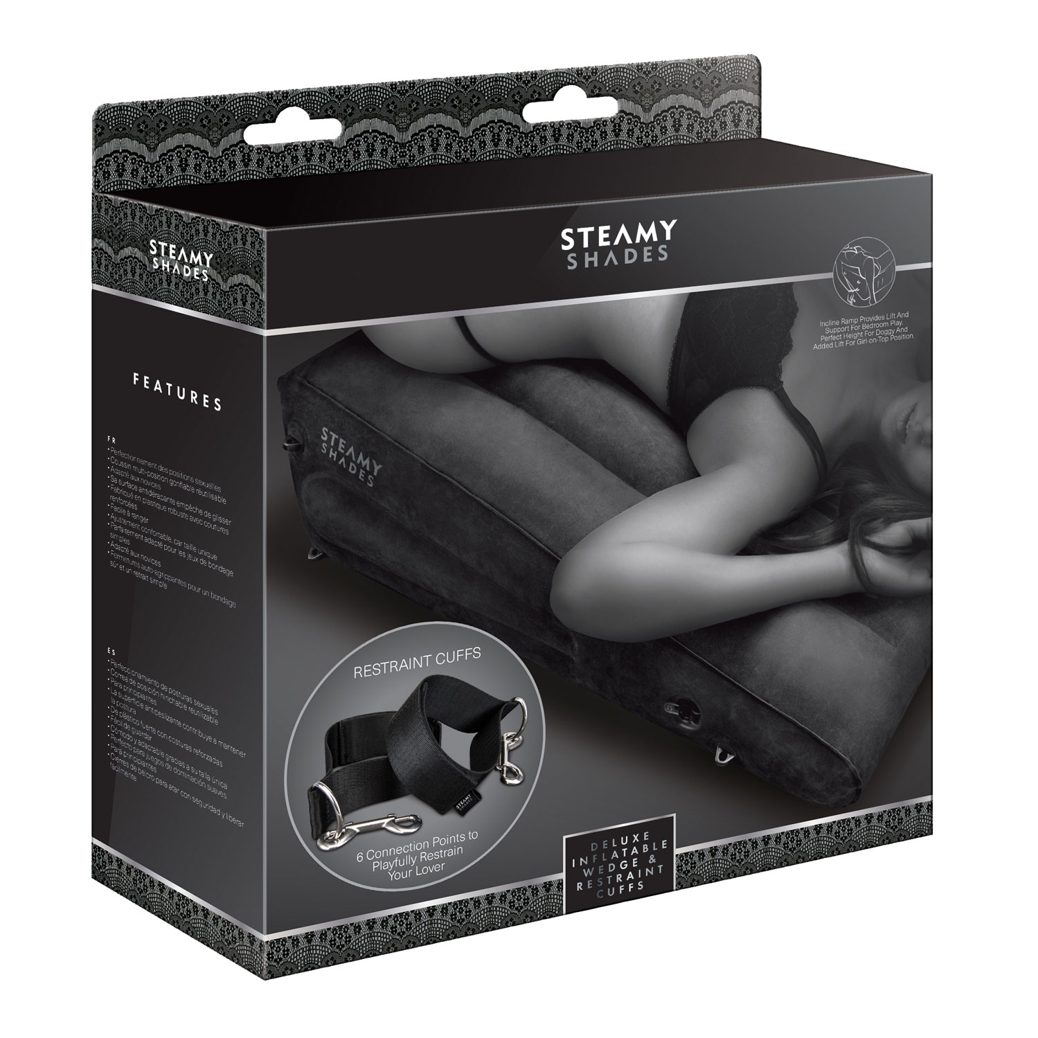 Artikelbild 1 des Artikels “STEAMY SHADES Deluxe Inflatable Wedge & Restraint Cuffs “