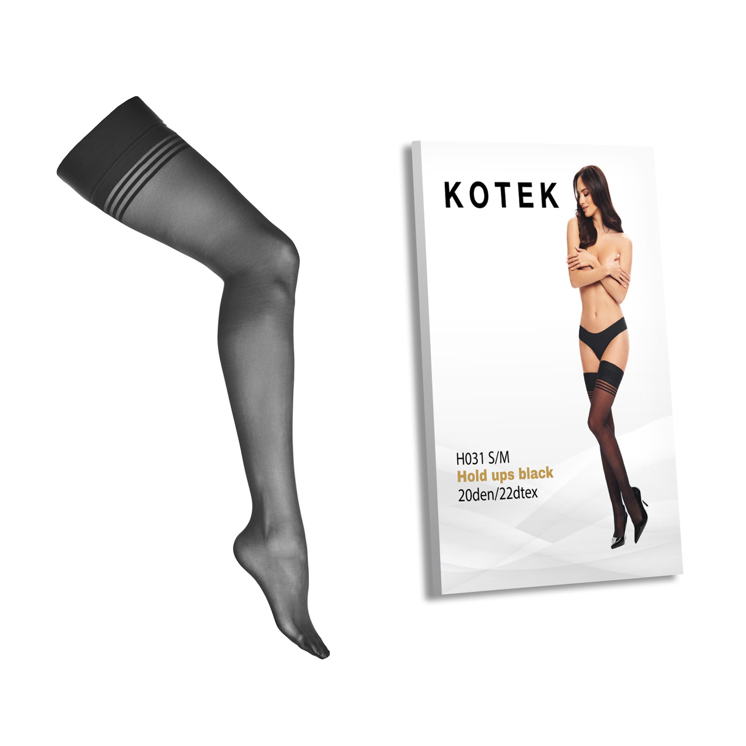  Artikelbild 1 des Artikels “KOTEK Halterlose Strümpfe H031 schwarz S/M “
