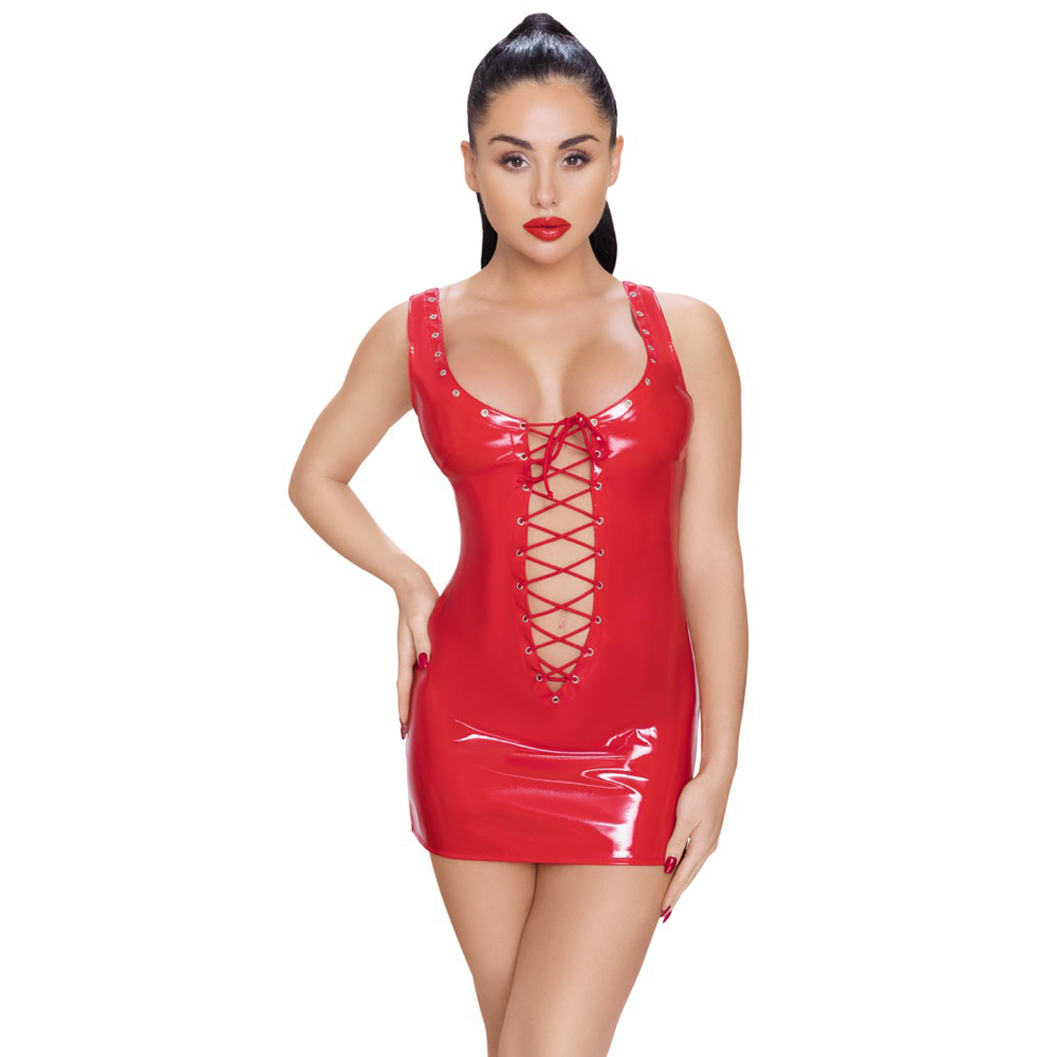  Artikelbild 2 des Artikels “Lack Kleid rot “