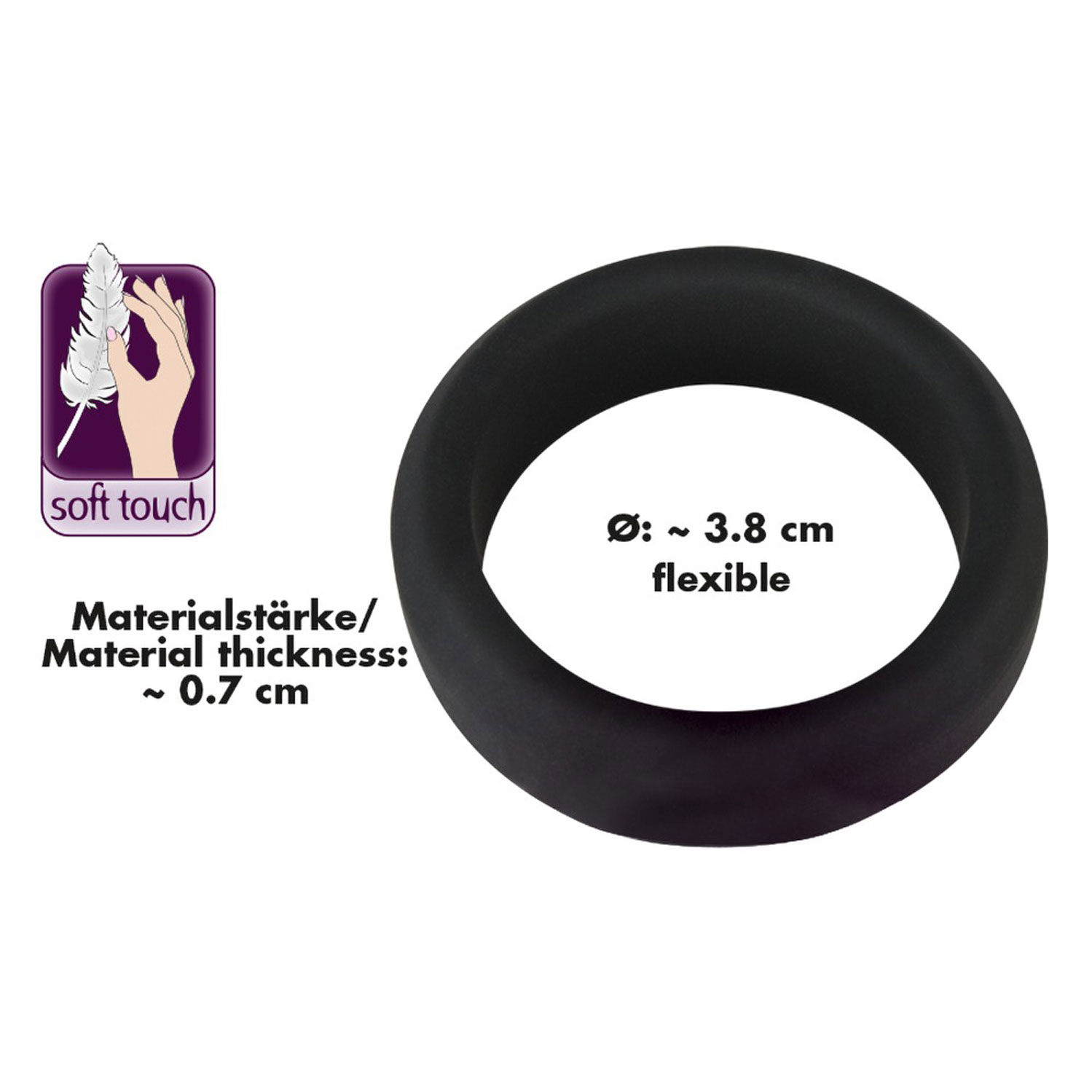  Artikelbild 6 des Artikels “Black Velvets Cock Ring 3,8 cm “